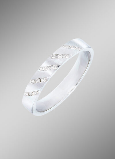 Platina damesring met diamanten 