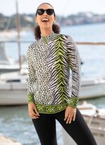 Shirt met briljant all-over design in 2 kleuren 