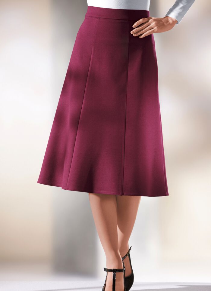 Comfortabele rok met 6 panelen in 6 kleuren ROBIJNROOD