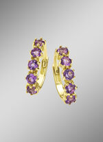 Oorbellen met echte amethist 