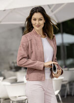 Kort jasje van imitatiesuède 