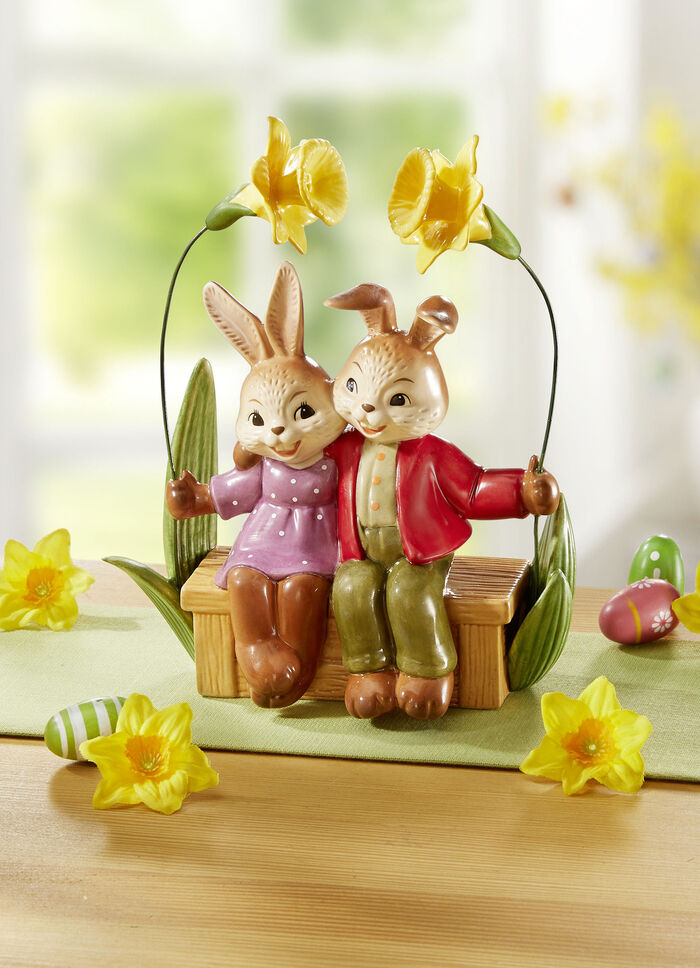 Handgemaakt koppel konijnen van Goebel 