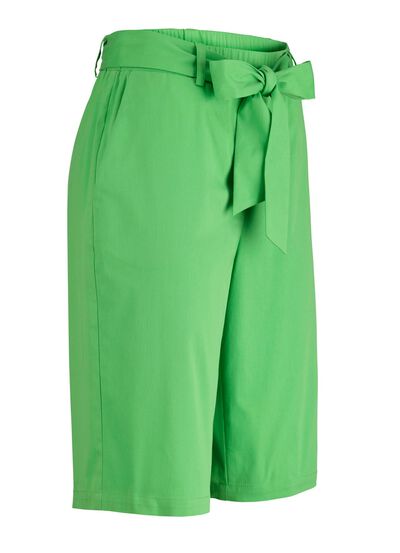 Bermudashort met stoffen strikbanden 