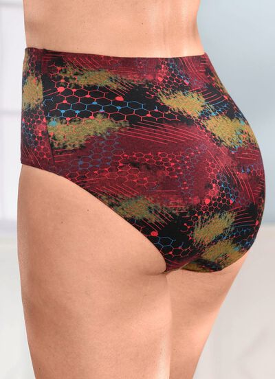 Verpakking van vier slips met kleurrijk printdesign 