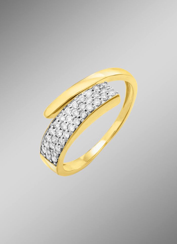 Elegante damesring met diamanten 