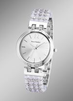 Pierre Chaubert quartz dameshorloge met metalen kast en metalen band 