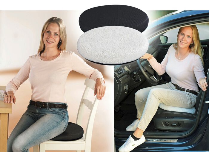 Draaikussen is 360&deg; draaibaar ZWART