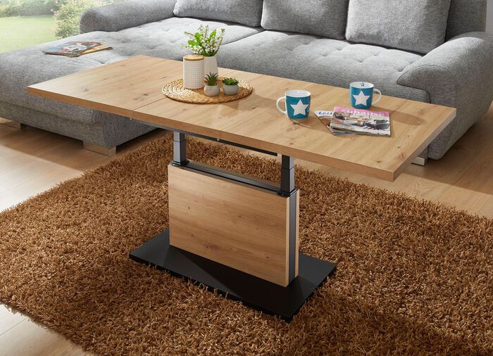 Salontafel met een geavanceerde liftfunctie ZWARTE EIK
