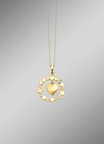Hanger met lief hartje en zirkonia 