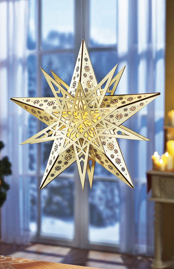 Verlichte raamster met afstandsbediening 