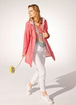 Lange jas met afneembare capuchon 