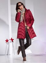 Korte jas met afneembare capuchon RUBY RED