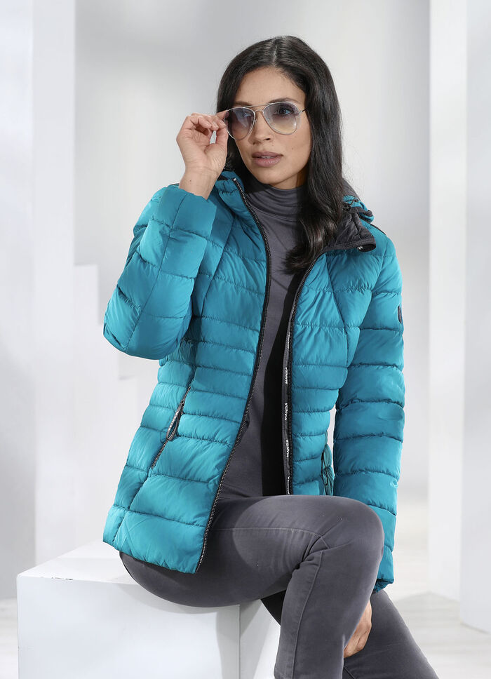 Functionele jas met afneembare capuchon 