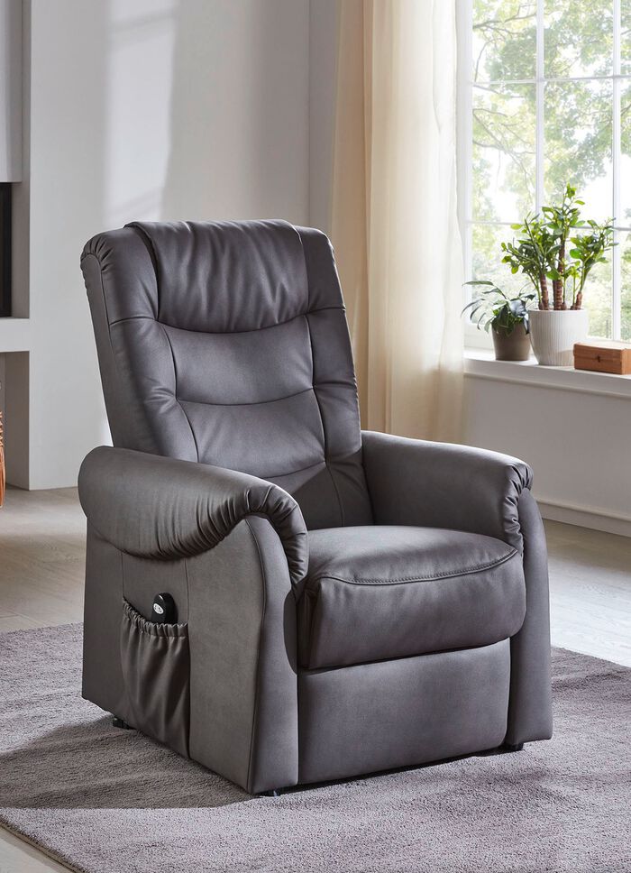 TV-fauteuil in lederlook ANTHRAZIT