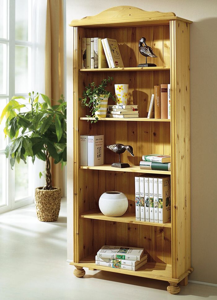 Massief grenenhouten boekenkast 