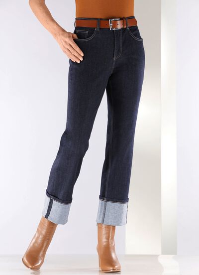Magic-jeans met omgeslagen pijpen  