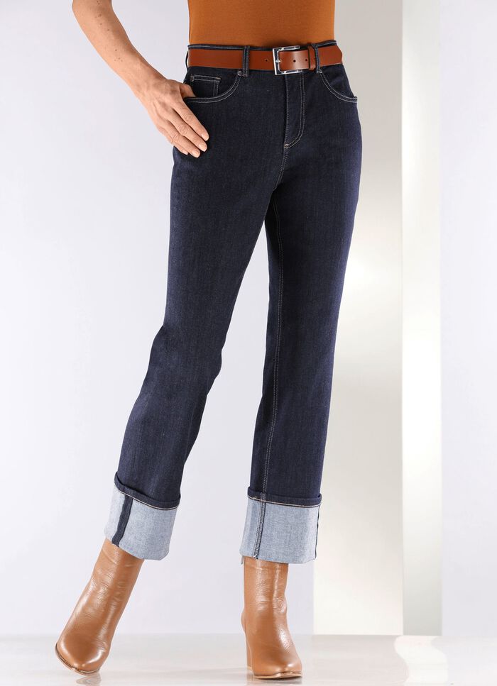 Magic-jeans met omgeslagen pijpen  