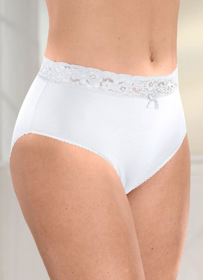 Verpakking van vier slips met elastische kanten tailleband 