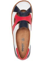 Gemini pantoffels gemaakt van rundnappaleer WIT-BLAUW-ROOD