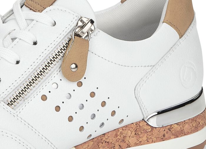 Remonte sneakers met decoratieve perforaties eronder 