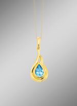 Kettinghanger met blauwe topaas 