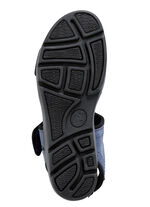 ELENA EDEN sandaal gemaakt van zacht nubuckleer en zwart elastisch materiaal JEANS