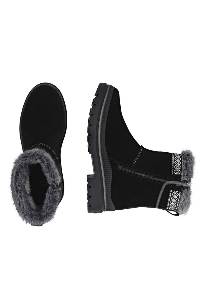 Remonte, gevoerde dames enkellaarsjes, winterschoenen, breedte G, met lamsvacht 