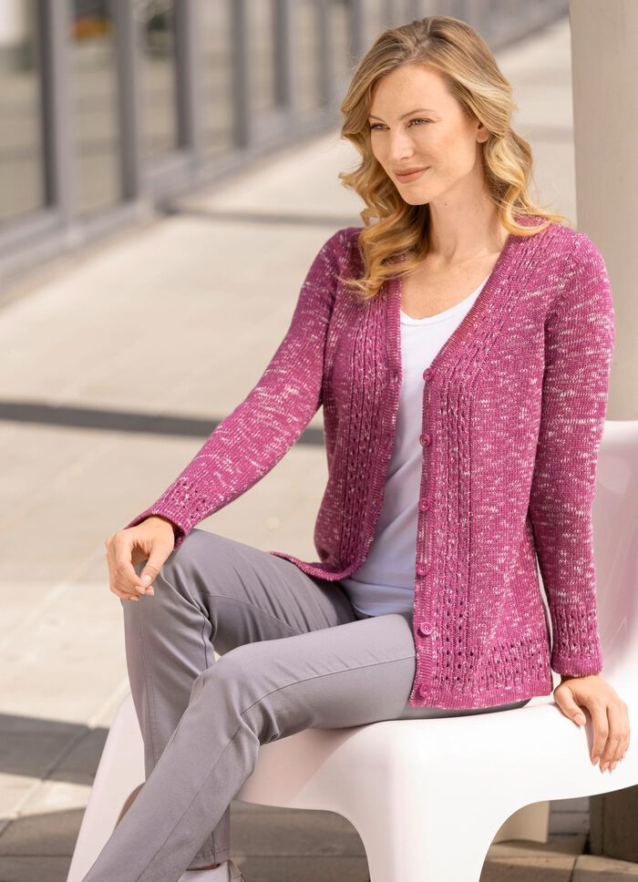 Vest gemaakt van gem&ecirc;leerd garen 