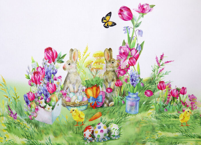 Kleine konijntjes op een vlinderweide 