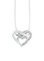 Lief hartje hanger met diamanten 