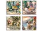 Hoogwaardige canvas schilderijset, 4 stuks 