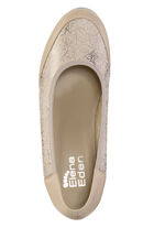 ELENA EDEN, elegante damespumps, breedte H, met elastische band BEIGE