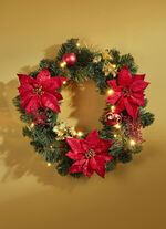 Verlichte dennenkrans met timerfunctie 