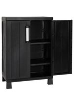 Garage gereedschapskast met houten lamelleneffect 