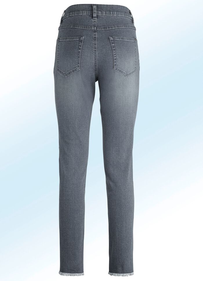 Enkellange jeans in 5-pocket-model 