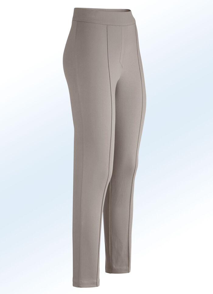 Soft-stretch-broek TAUPE