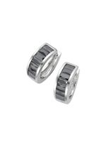 Creolen met zwarte zirkonia 