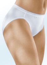 Sloggi vier-pack slip met elastische boorden WIT