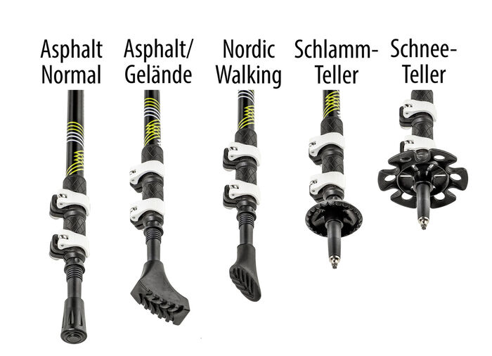 Wandelstokken, set van 2, incl. wandelstokken 5 essays 