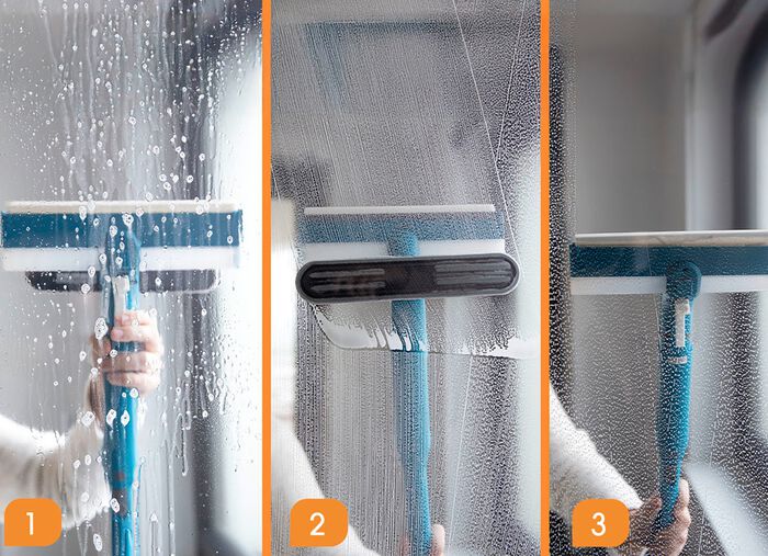 Ramenreinigingssysteem van Livington WIT-BLAUW