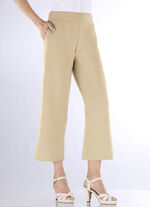 Broek in een modieus verkorte lengte BEIGE GEM&Ecirc;LEERD