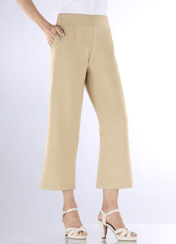 Broek in een modieus verkorte lengte BEIGE GEM&Ecirc;LEERD