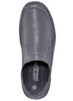 Slippers van generfd nappaleer GRIJS