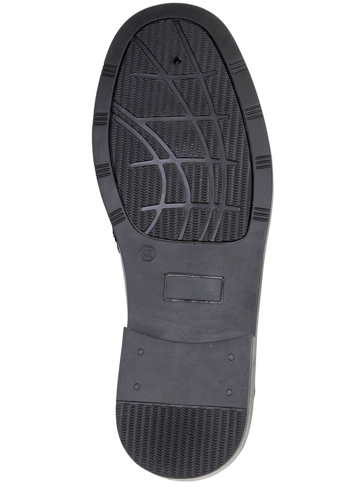 GINO GALANTE, stijlvolle herenpantoffels met elastische band ZWART