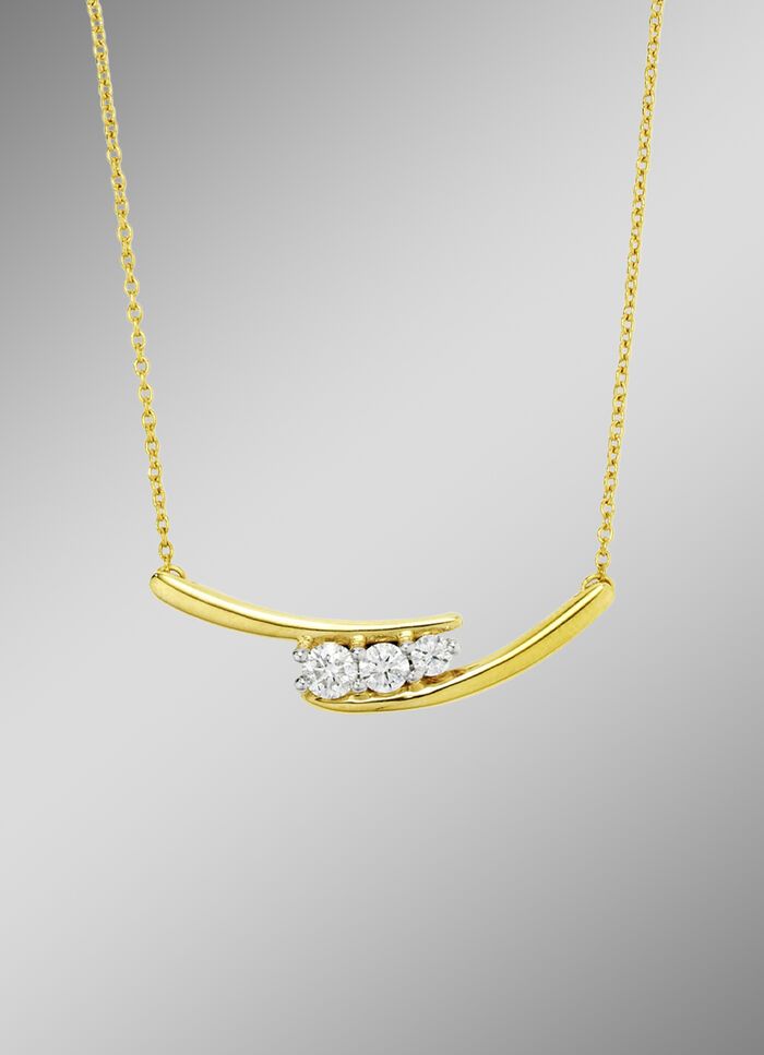 Chique ketting met diamanten 