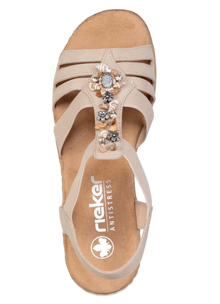 Rieker, elegante damessandalen, met bandjes en elastieken 