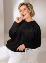 Sweatshirt met uitgebreide paillettenversiering 