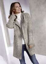 Lange jas met vaste capuchon 