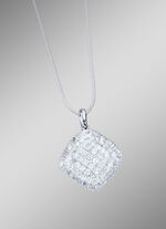 Kettinghanger met diamanten en baguette-diamanten