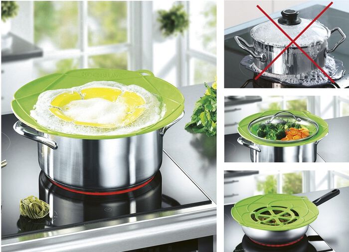 Kook- en spatbescherming - kookbloem GROEN